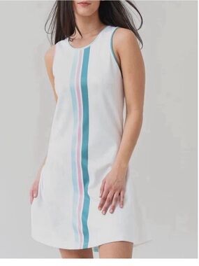 NWT! Addison bay size large athletic dress with pink, blue and green stripe